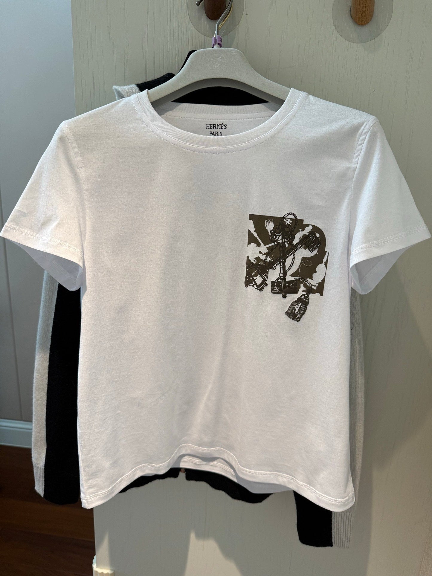 Hm 25 Short-sleeved Round neck T-shirt White Cotton