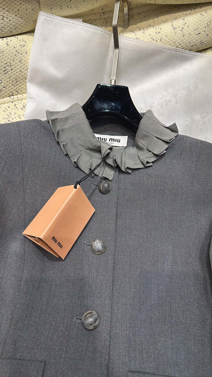 Miumiu Suit Gray Polyester fiber