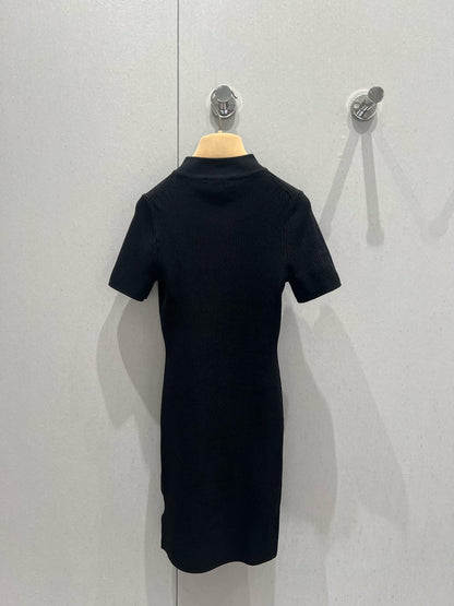 Miu Miu 25 Knitted Dress Black Poliamide