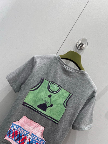 Gucci 2025 Cat Print Short-sleeved T-shirt Cotton 212831