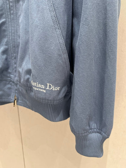 CD 25 Hooded Zipper Jacket Blue Cotton Polyester 215267