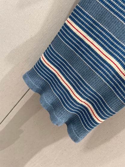 Prada 25 Sleeveless Knitted Vest Blue Cotton Poliamide 217852