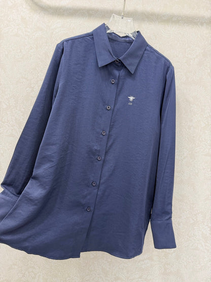 CD 26s Shirt Navy Blue Rayon Coppe 352029