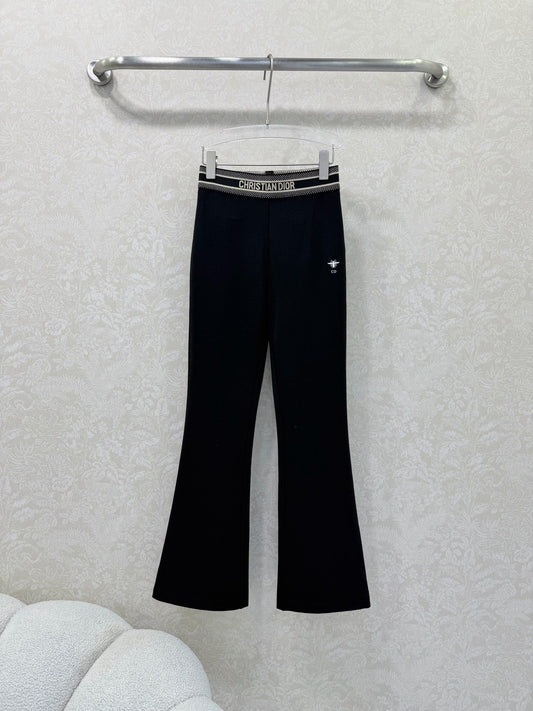 CD 26s Flared Trousers Black Nylon Rayon 352023