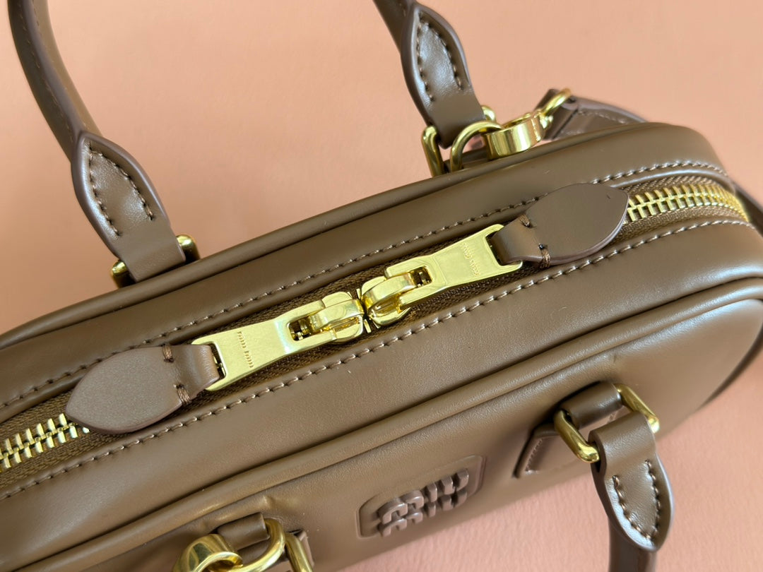 Miu Miu 19 Arcadie Brown leather bag Briarwood 239709