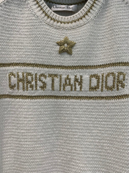 CD 25 Lucky Star Knit Top Beige Sheep wool