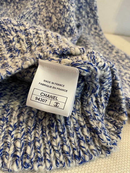 CC Sweater In Blue Mix White Wool