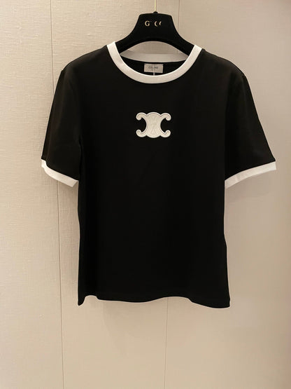 Celine Arc de Triomphe T-shirt Black White Cotton