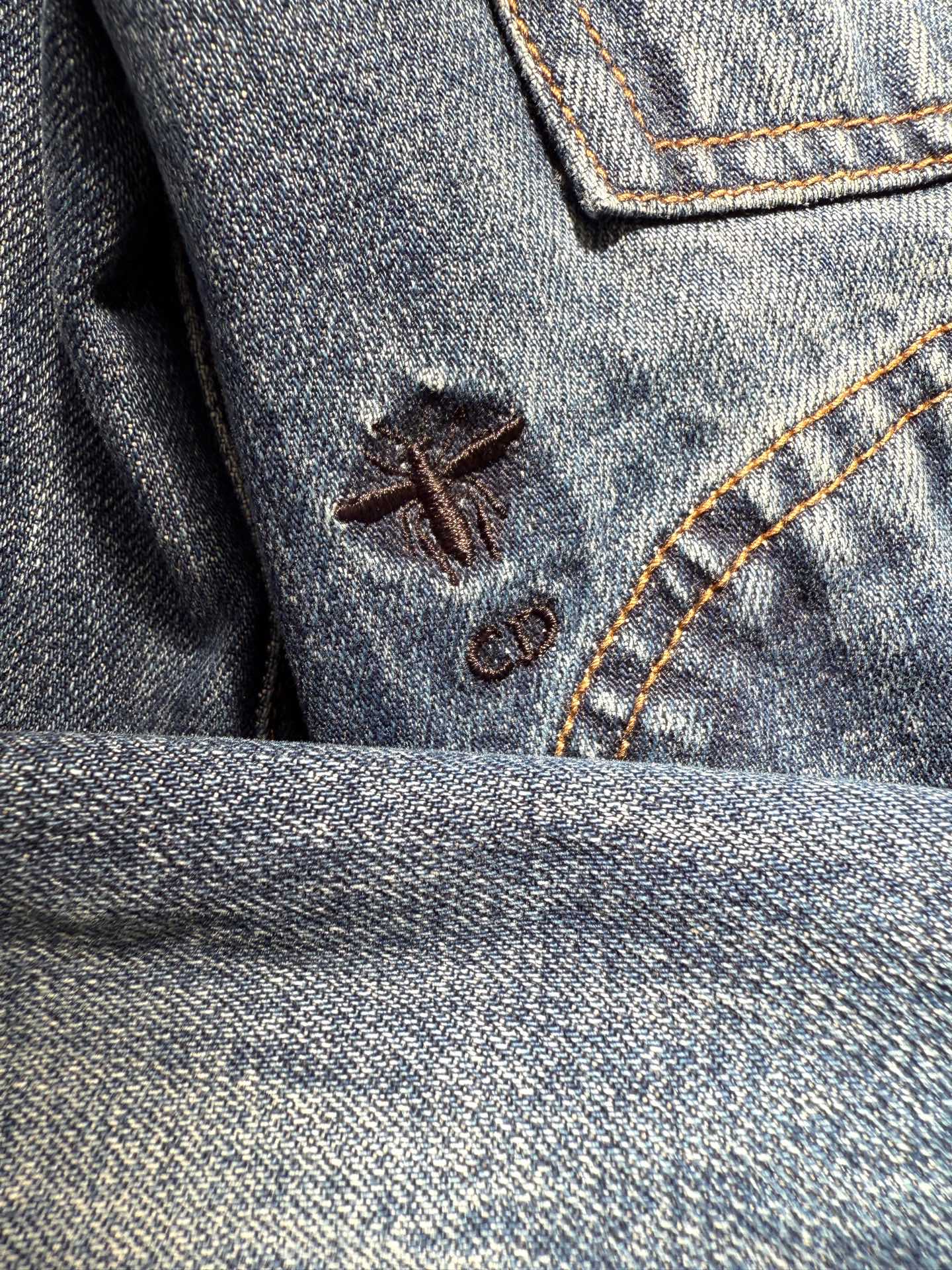 CD Pocket Denim Jacket Blue Cotton