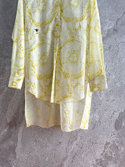 CD Shirt Lemon Yellow Cotton