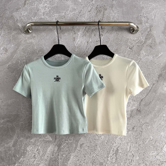 Fendi Embroidered T-shirt Cotton