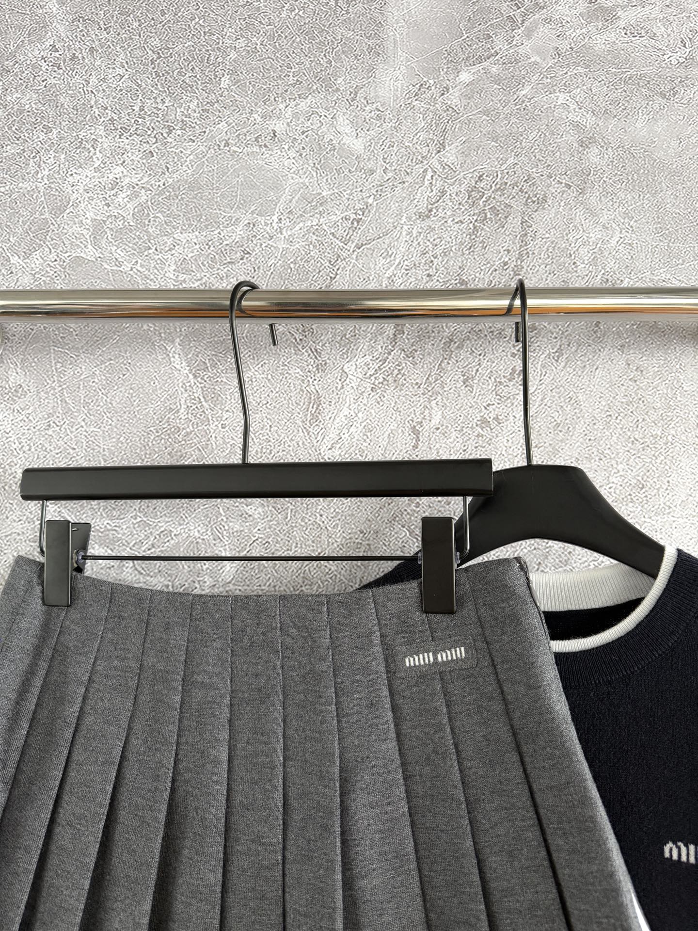 Miu Miu Set Black Gray White Polin Cotton