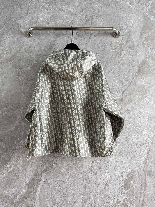 CD Monogram Jacket Gray mix Beige Polyester
