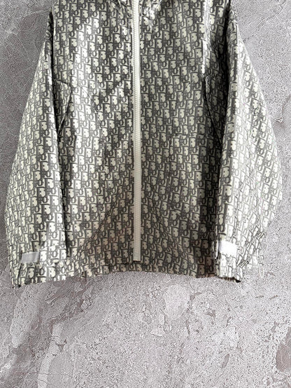 CD Monogram Jacket Gray mix Beige Polyester