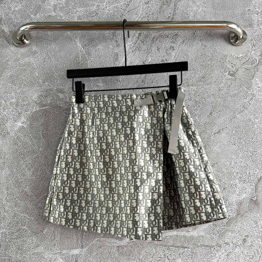 CD Monogram Culottes Gray mix Beige Polyester