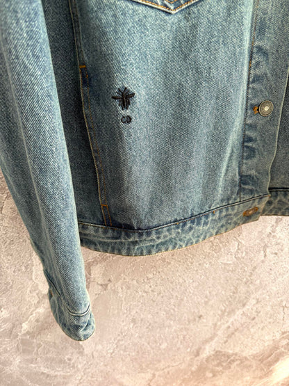 CD Lion Denim Jacket Blue Cotton