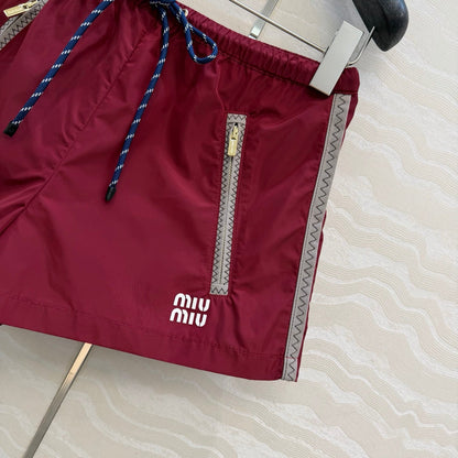 Miu 26s Short Red Polyamide 346206