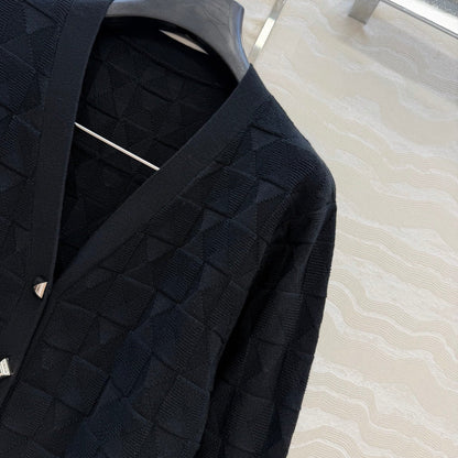 HM "Medor" Long-Sleeve Cardigan Black Wool