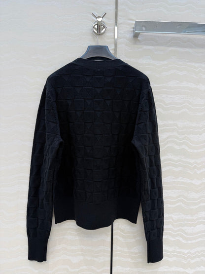 HM "Medor" Long-Sleeve Cardigan Black Wool