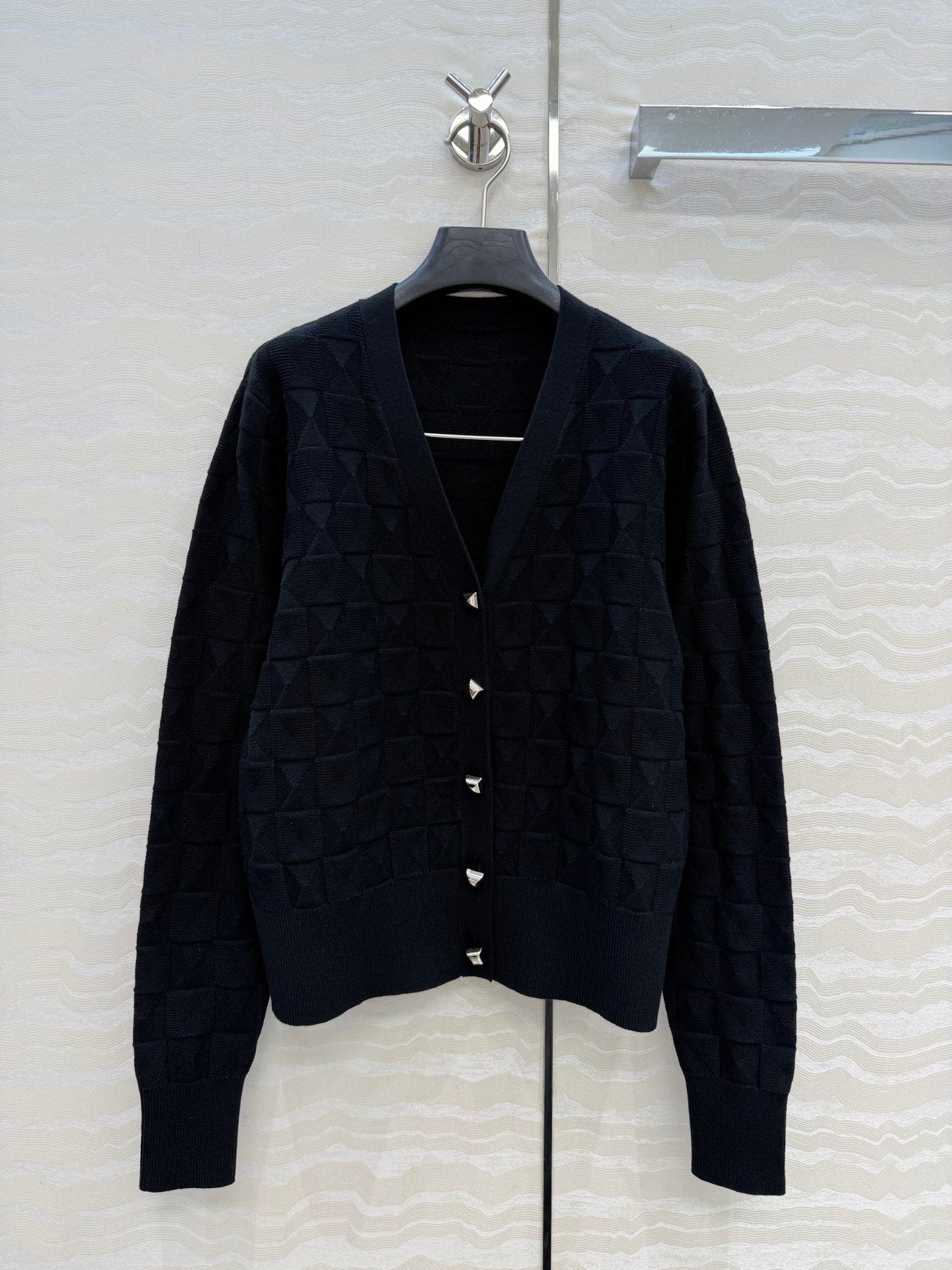 HM "Medor" Long-Sleeve Cardigan Black Wool