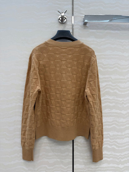 HM "Medor" Long-Sleeve Cardigan Brown Wool