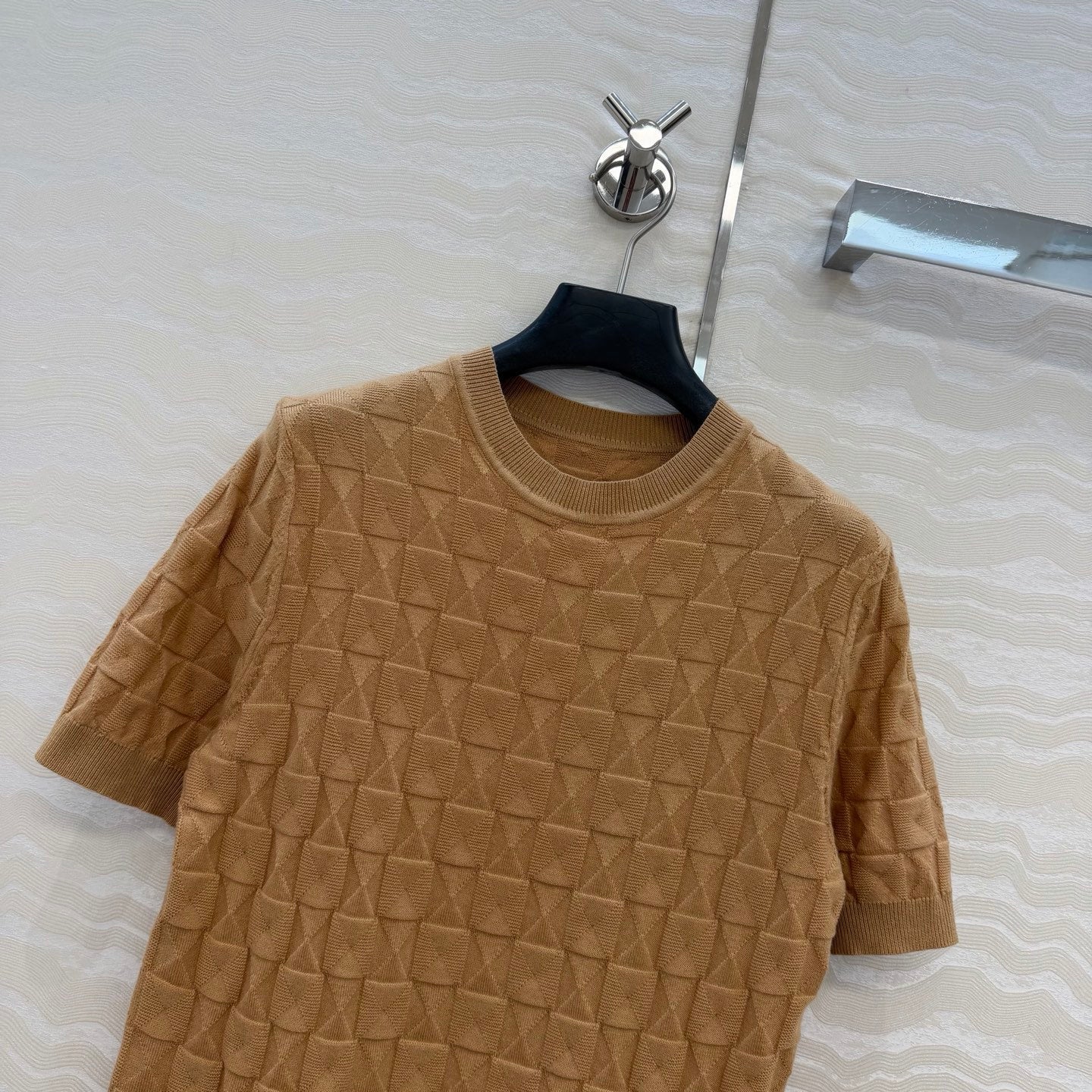 HM "Medor" Short-Sleeve Cardigan Brown Wool