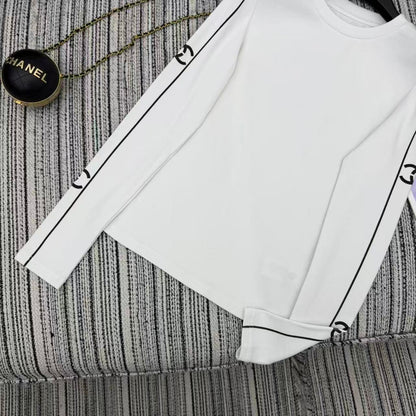 Chanel 2025 Long-sleeved Top White Cotton 318955
