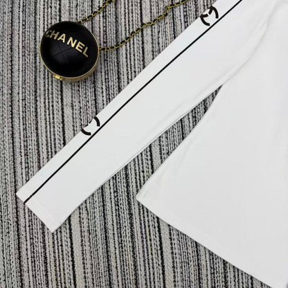 Chanel 2025 Long-sleeved Top White Cotton 318955