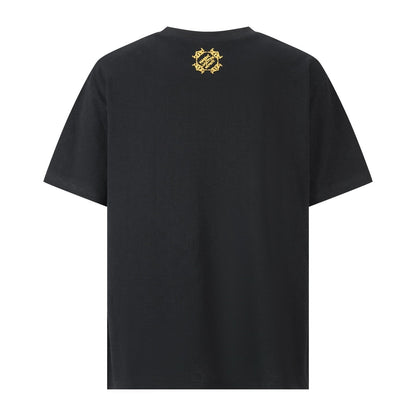 LV Double Sided Logo T-Shirt Black Cotton