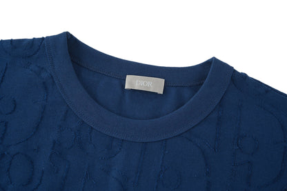 CD 25 Short-sleeved T-shirt Blue Cotton