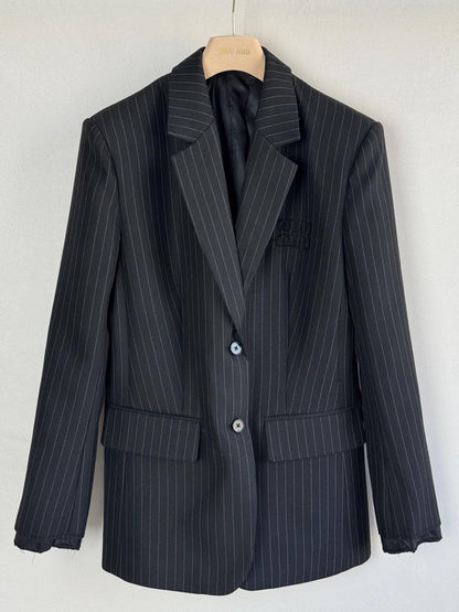Miu Miu 25 Suit Jacket Black Wool