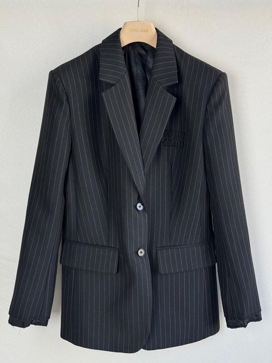 Miu Miu 25 Suit Jacket Black Wool