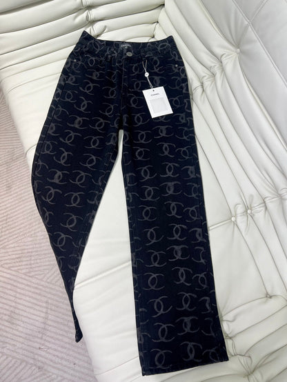 DENIM CC LOGO BLACK JEANS