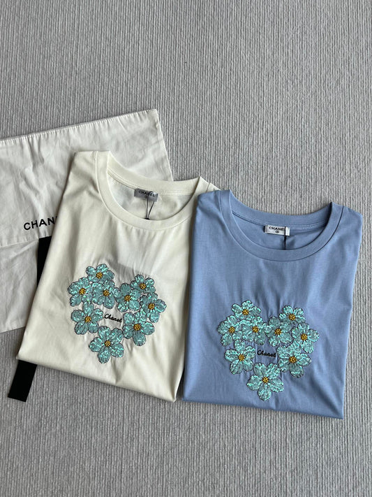 CC 25 Embroidered Sleeves Short Cotton