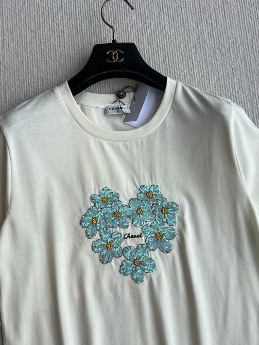 CC 25 Embroidered Sleeves Short Cotton