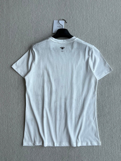 CD 25 Butterfly Short-sleeved T-shirt White