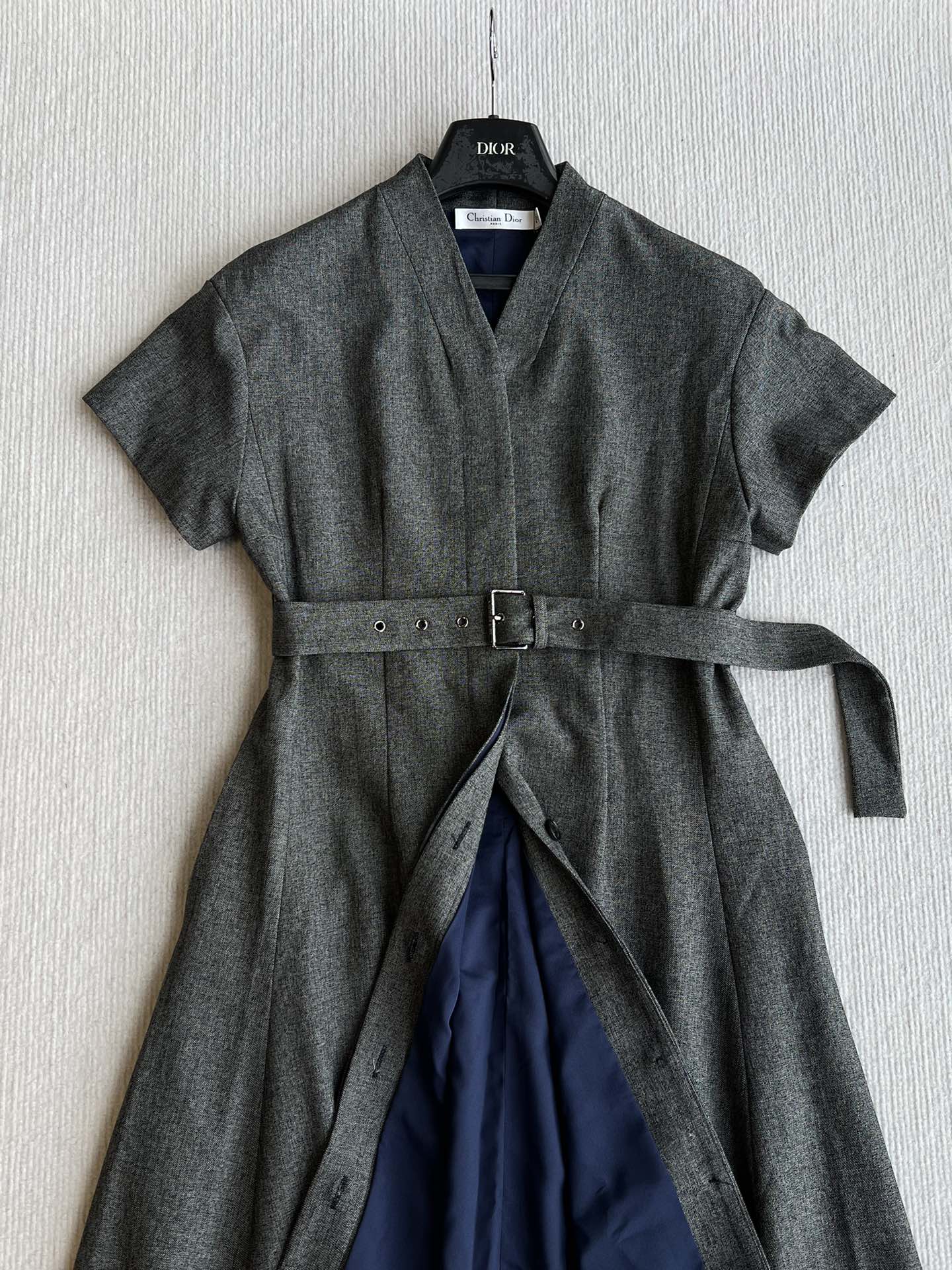 CD 25 Dress Black Gray Polyester Cotton