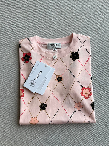CC 25 Round- Neck T-shirt In Pink Cotton 277249