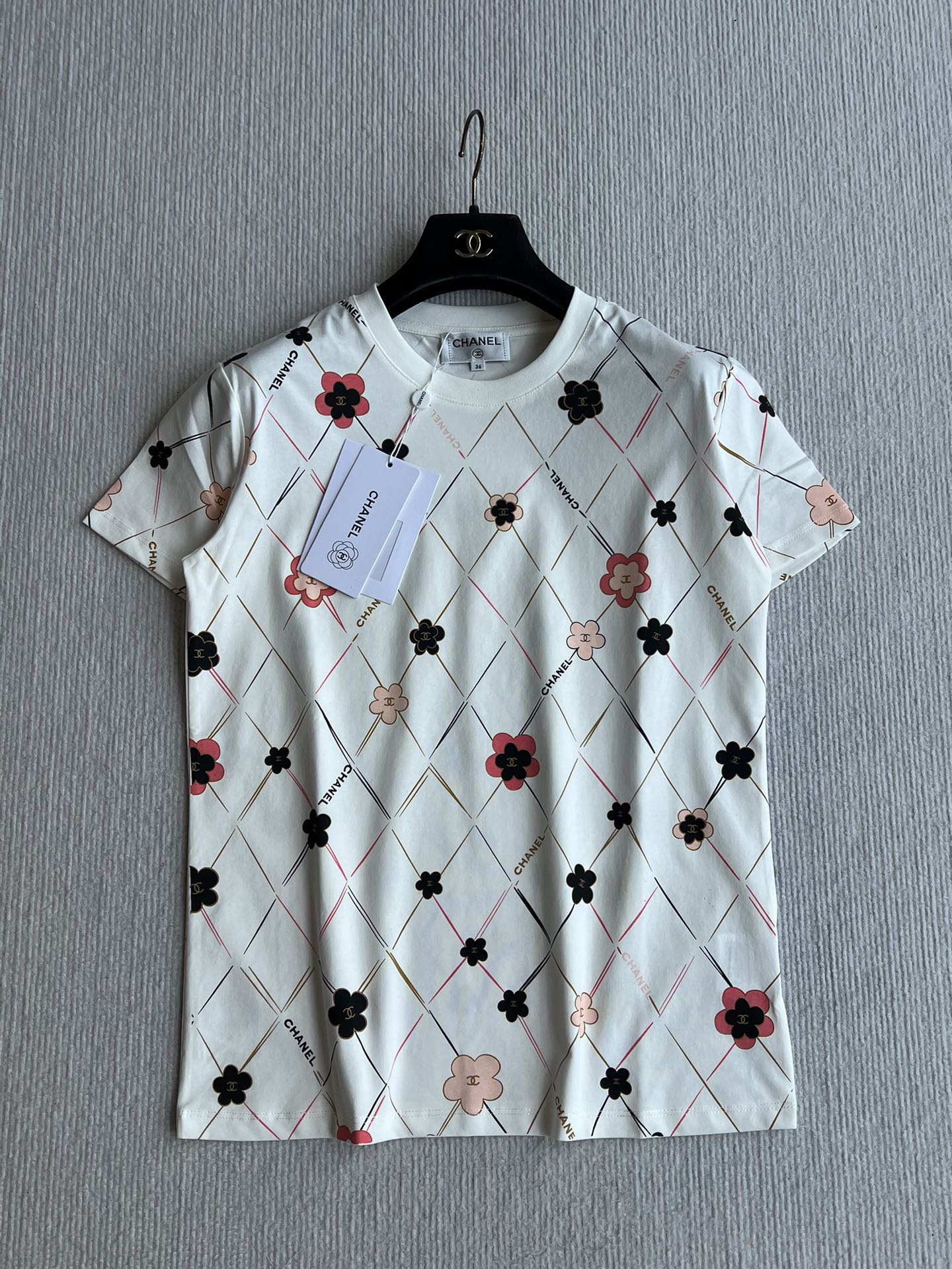 CC 25 Round- Neck T-shirt In White  Cotton 277250