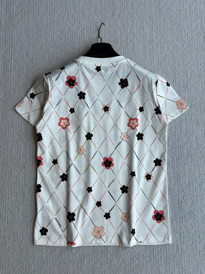 CC 25 Round- Neck T-shirt In White  Cotton 277250