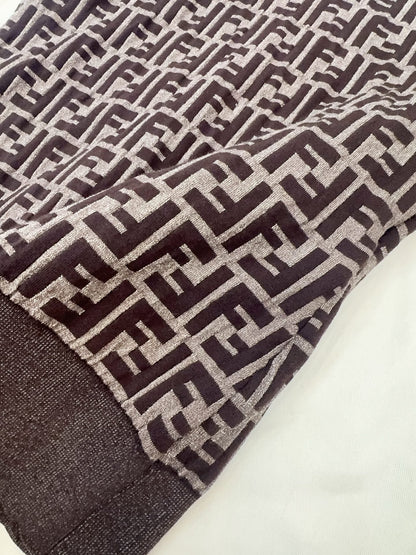 Fendi 25 Short-sleeved Knitted T-shirt Brown Cotton