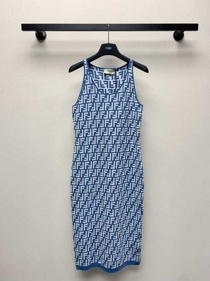 Fendi 25C Jacquard Midi Dress 228194