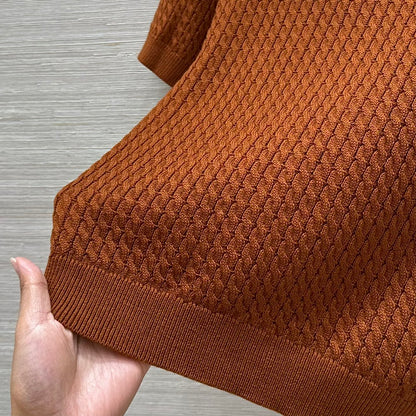 Miu Miu 25 Knitted Top Brown Wool