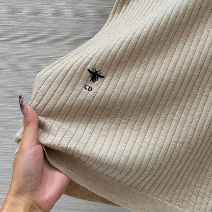 CD 25 Polo Short-sleeved Top Beige Cashmere