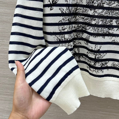 CD Coconut Knitted Sweater Black mix White Cotton Polyester