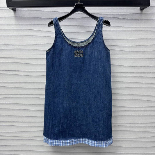 Miu Blue Denim Mini Dress
