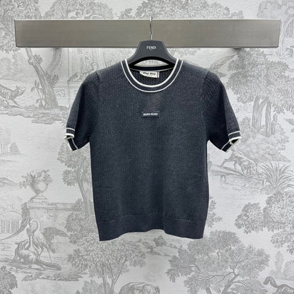 Miu 25 T-Shirt Black Wool 232002