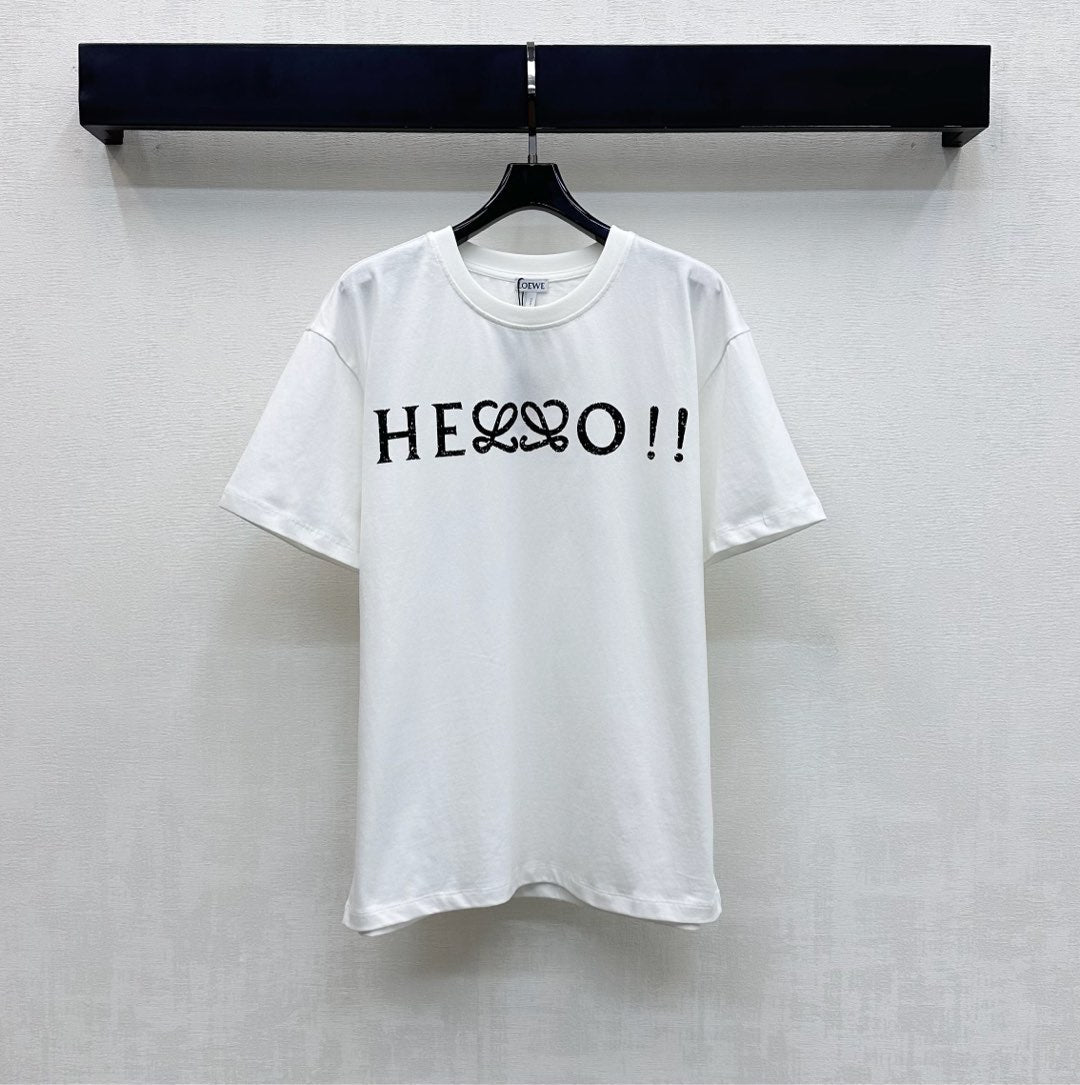 Loewe Printed T-shirt White Cotton-blend Jersey 341849