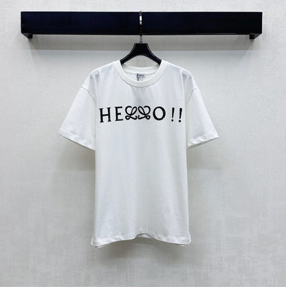 Loewe Printed T-shirt White Cotton-blend Jersey 341849
