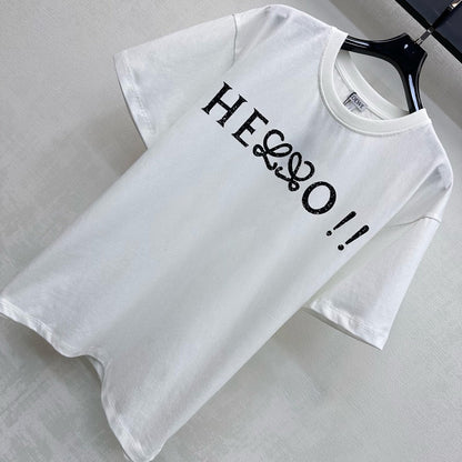 Loewe Printed T-shirt White Cotton-blend Jersey 341849
